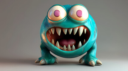 Monster 3d drawing icon - 3d illustration for cartoon and character. Archetypal Characters. Illustration