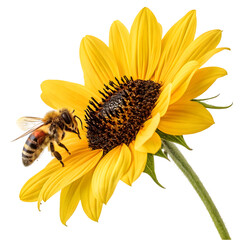 bee on sunflower