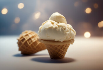 isolated cream ice vanilla cone background cold cool creamy delicious dessert favor food refreshing refreshment sugar summer sweet tasty