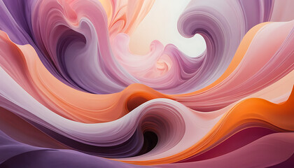 Obraz premium A vibrant abstract artwork featuring swirling patterns in warm hues, perfect for modern decor.