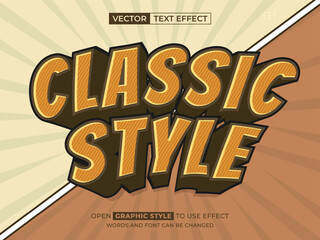 classic style editable text, font effect, 3d text for title