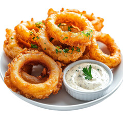 Crispy Onion Rings with Creamy Dip