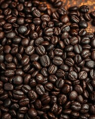Fototapeta premium Roasted Coffee Beans Close Up