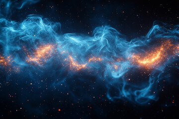 spark on black background