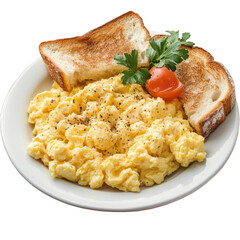 Scrumptious Scrambled Eggs with Toast and Tomatoes
