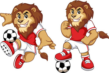 Soccer Savvy Lion Mascot Bundle Collection © Ilhustrator