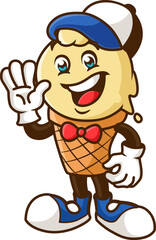 The Happy Ice Cream Cone Character