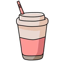 vector illustration of a glass of milk