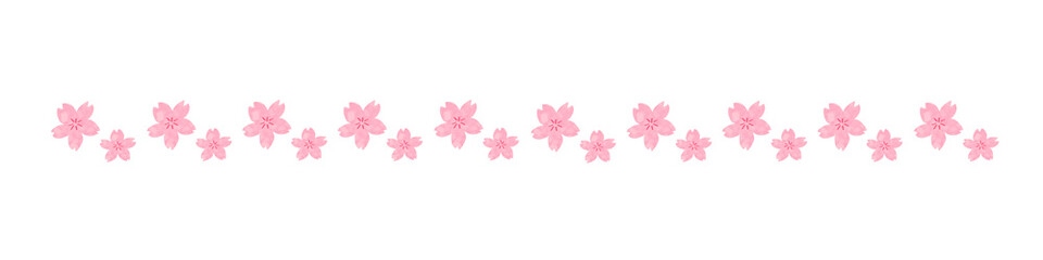 手描き　桜の飾り罫
