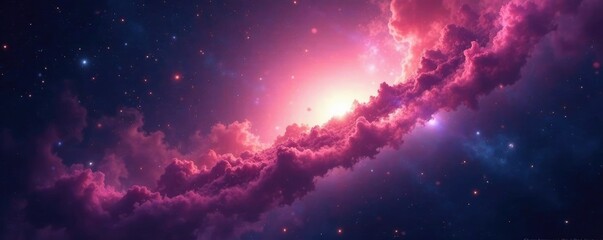 Nebula's ethereal glow casts a mystical light amidst the cosmos, glow, astronomy, nebulae