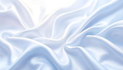 Obraz premium white silk wave product beauty skin care promotion illustration background