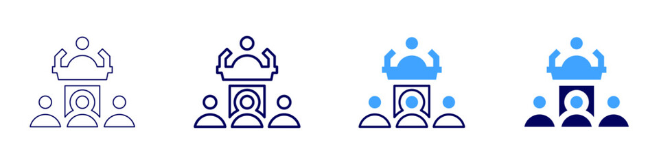 Best practices icon in 4 different styles. Thin Line, Line, Bold Line, Duotone. Duotone style. Editable stroke