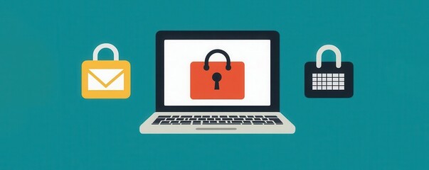 Tax submit income process concept. Tax return process, secure online submission, flat design illustration