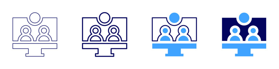Future trends icon in 4 different styles. Thin Line, Line, Bold Line, Duotone. Duotone style. Editable stroke
