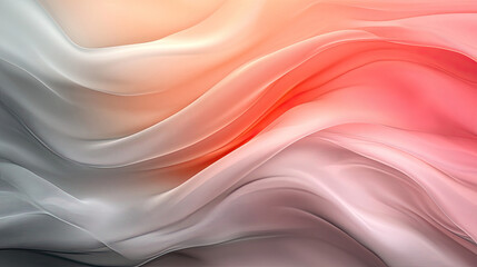 Fototapeta premium Abstract Flowing Waves in Soft Peach, Pink, and Grey with Smooth Gradients