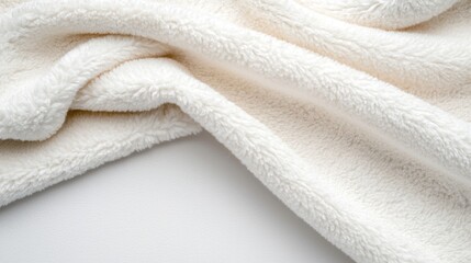 Soft cream fleece fabric texture background