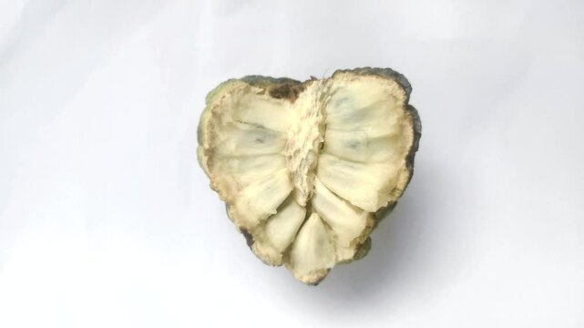 Sugar apple or Annona squamosa isolated on white background. 