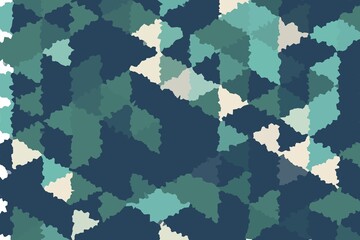 High-quality green and blue pixelated crystallized pattern with abstract texture. Digital background concept
