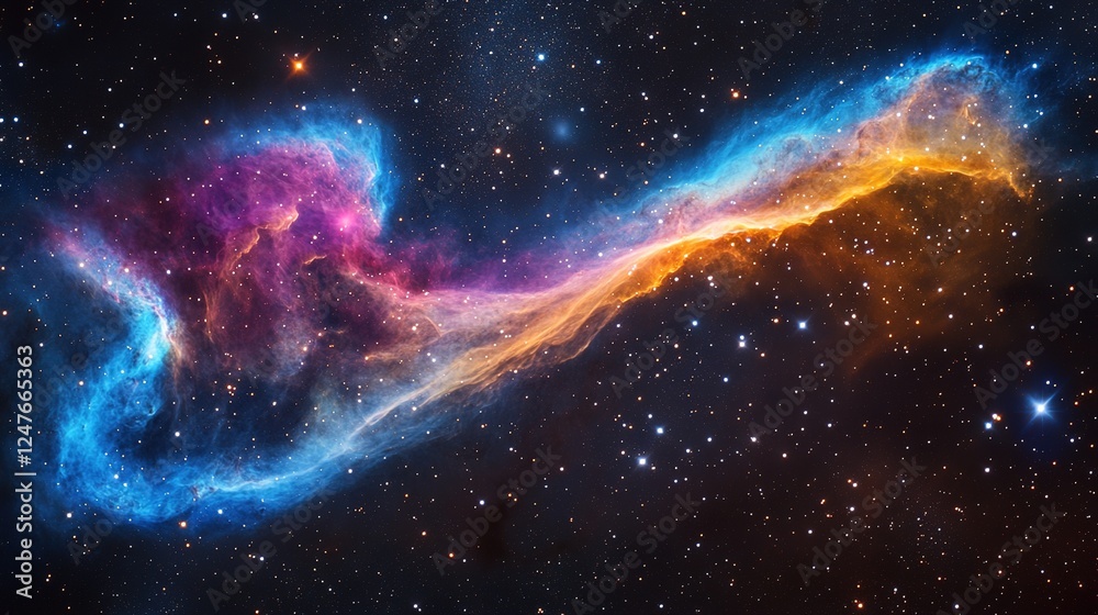 Wall mural cosmic nebula formation outer space astrophotography universe celestial view galactic concepts