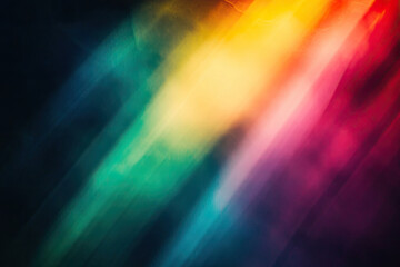 Fototapeta premium Abstract Colorful Waves with Smooth Gradient on Black Background