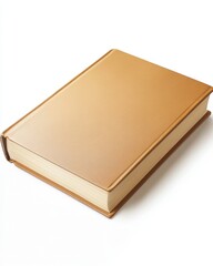 A classic hardcover book with a blank cover, isolated on a white background