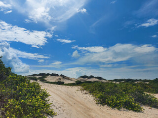 Sand dune and blue sky