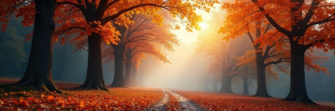 Un ramo di foglie autunnali in mezzo al cielo chiaro, soft light, autunno, manto