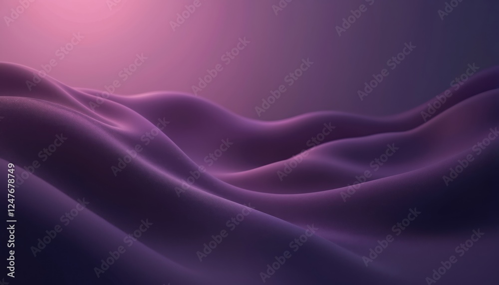 Poster abstract purple gradient background with smooth wavy lines. dynamic and soft colors create a futuris