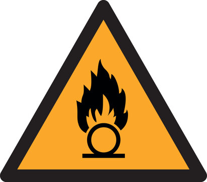 Simbolo attenzione sostanza ossidante W028