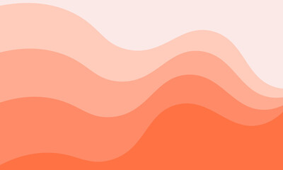 Overlapping orange business wave banner. flat orange gradient. wavy background. eps