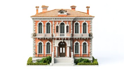 Obraz premium Whimsical Fairy-Tale Toy House Isolated In White Background