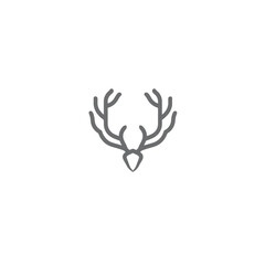 Obraz premium Minimalist Deer Antler Logo Symbolizing Nature and Elegance
