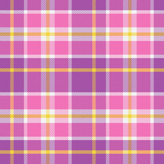 Seamless tartan pattern. Stands out with various colored threads woven crisscross, pattern resembling a chessboard. Design for textile, fabric, curtain, wrapping.
