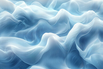 Fototapeta premium Soft abstract wave pattern in sky blue color. Minimal modern background with empty text space