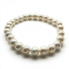 Obraz premium Elegant pearl bracelet showcasing simplicity and timeless beauty perfect for any occasion