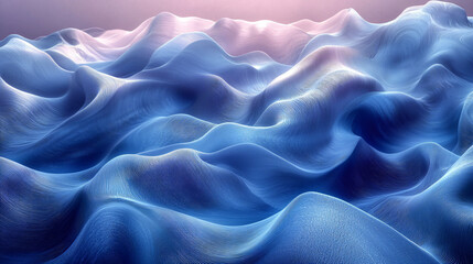 Soft abstract wave pattern in deep blue. Minimal modern background with empty text space