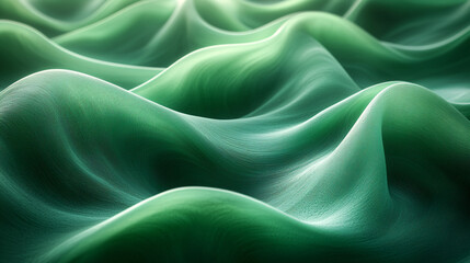 Obraz premium Dark emerald abstract background with flowing wave pattern