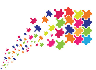 puzzle vector explain for business. explain about teamwork