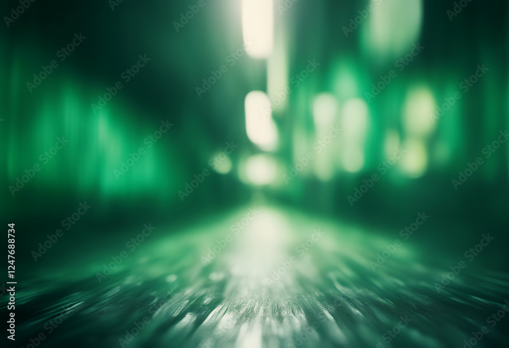 Wall mural motion background green abstract dark blur texture speed blurred gradient horizontal pattern wallpap