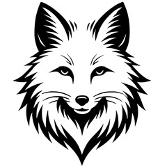 Fox portrait silhouette