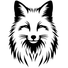 Fox portrait silhouette