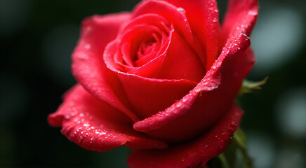 red rose with water drops
