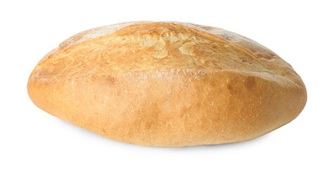 One freshly baked bread isolated on white