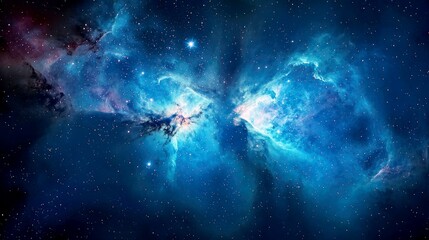 Cosmic Landscape: A breathtaking view of a vibrant nebula, cosmic dust, and distant stars in the night sky. Explore the wonders of the universe with this celestial masterpiece.