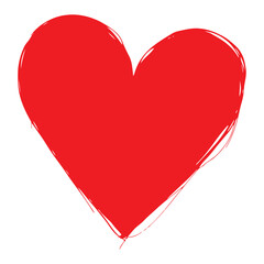 For Valentine's Day, romantic designs, and love-themed themes, this straightforward hand-drawn red heart symbol on a translucent background is ideal.
