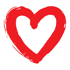 For Valentine's Day, romantic designs, and love-themed themes, this straightforward hand-drawn red heart symbol on a translucent background is ideal.
