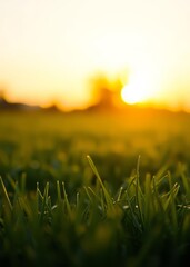 Lawn at sunset blurry background bokeh green bokeh green abstract background light bright blur pattern