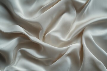 Obraz premium Cream silk fabric draped, textured background
