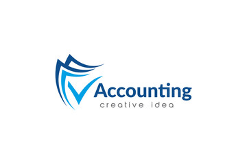 Naklejka premium Accounting Logo and Icon Template