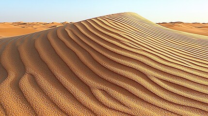 Fototapeta premium Desert Sand Dune Patterns, Sunny Day, Background, Nature, Stock Photo
